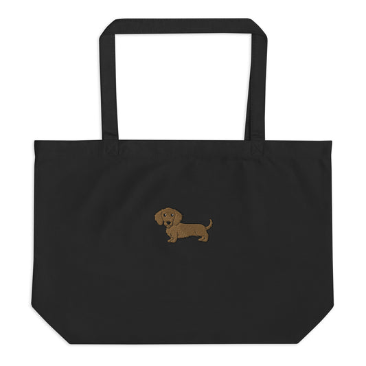 Lady - Brown -Wire Haired Dachshund (Tote Bag)