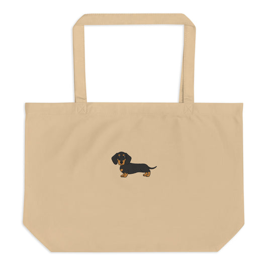 Donald - Black & Tan - Short Haired Dachshund (Tote Bag)